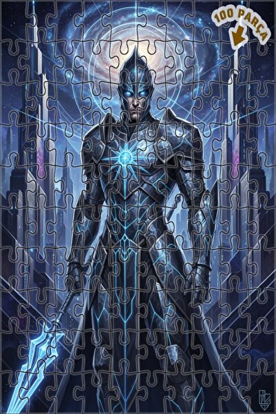 Teona Ahşap لغز خشبي بإطار مزدوج الطبقات بمظهر لوحة زيتية لمحارب فضائي 100 قط...