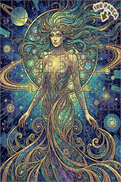 Teona Ahşap لغز خشبي بإطار مزدوج الطبقات مستوحى من روح المرأة في الكون 100 قط...