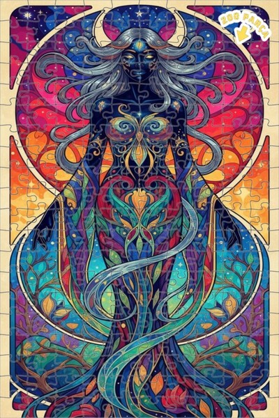 Teona Ahşap لغز خشبي مؤطر بطبقتين من الإلهة الكونية القديمة 200 قطعة 25×35