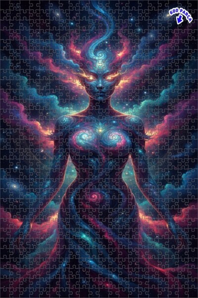 Teona Ahşap لغز خشبي بإطار مزدوج الطبقات بمظهر لوحة زيتية للمرأة الكونية 600 ...