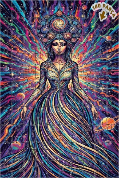 Teona Ahşap لغز خشبي بإطار مزدوج الطبقات بمظهر لوحة زيتية للمرأة الكونية 100 ...