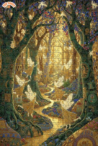 Teona Ahşap لغز خشبي مؤطر بطبقتين من فن جنود الغابة 500 قطعة 50x30