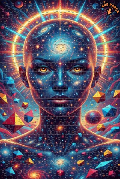 Teona Ahşap لغز خشبي بإطار مزدوج الطبقات بمظهر لوحة زيتية لعيون الكون 400 قطع...