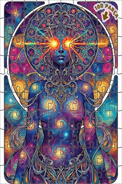 Teona Ahşap لغز خشبي بإطار مزدوج الطبقات للمرأة ذات الطاقة الكونية الفلكية 10...