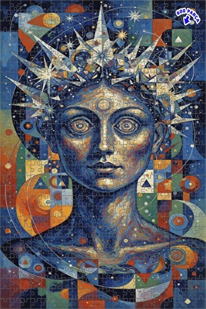 Teona Ahşap لوحة زيتية لصورة الحكمة مع نجمة، لغز خشبي مؤطر بطبقتين، 600 قطعة،...