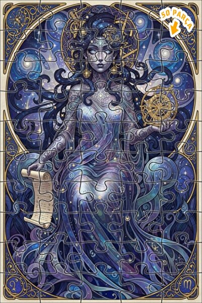 Teona Ahşap لغز خشبي مؤطر بطبقتين بمظهر الألوان المائية من ماستر أوف ستارز، 5...