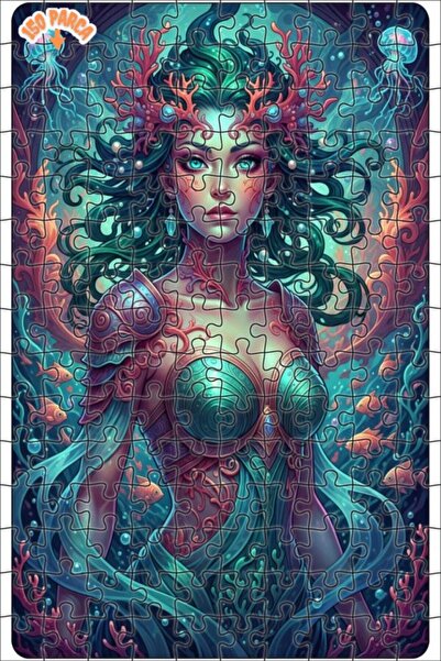 Teona Ahşap لغز خشبي بإطار مزدوج الطبقات بمظهر لوحة زيتية لحورية البحر الأمير...