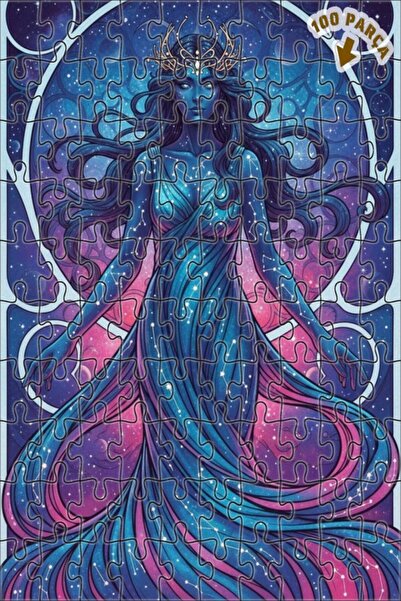 Teona Ahşap لغز خشبي بمظهر الألوان المائية من كوزميك كراول، لغز خشبي بإطار مز...