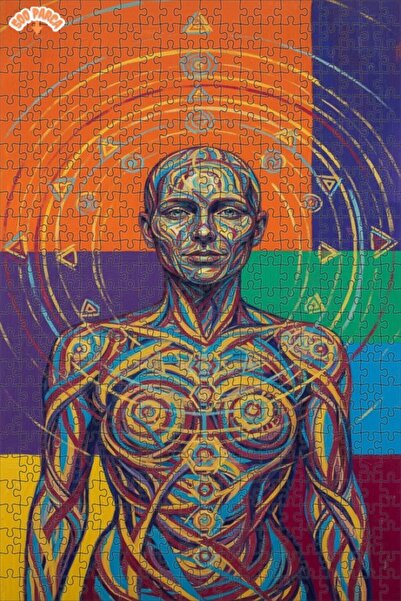 Teona Ahşap لوحة فنية حديثة بمظهر الزيتية لشخصية الرجل الطاقة، لغز خشبي بإطار...