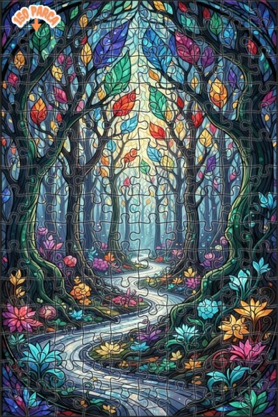 Teona Ahşap لغز خشبي ملون بإطار مزدوج الطبقات 150 قطعة 20×30