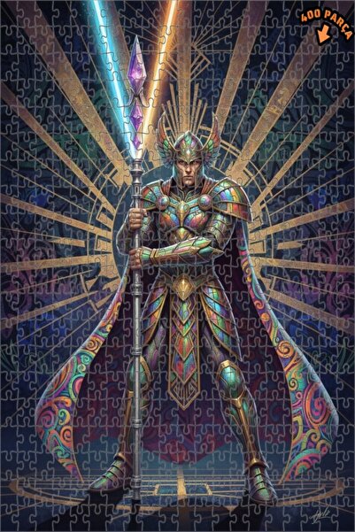 Teona Ahşap لغز خشبي ملون بإطار مزدوج الطبقات من فن المحارب المدرع 400 قطعة 3...