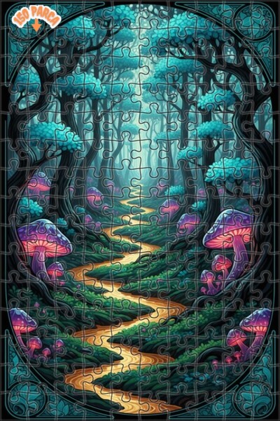 Teona Ahşap لغز خشبي بمظهر لوحة زيتية لجبل الغابة الرائع 150 قطعة 20×30