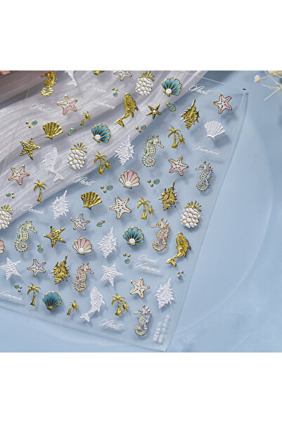choice2 1pc Ocean Jelly Nail Art Stickers Cute Star Eye Octopus Bubbles and S...
