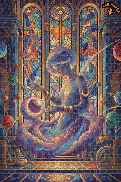 Teona Ahşap لغز خشبي بإطار ذو طابقين بمظهر لوحة زيتية إبداعية فلكية، 400 قطعة...