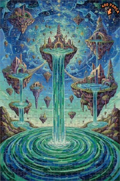 Teona Ahşap لغز خشبي مؤطر بطبقتين بمظهر الألوان المائية من مملكة الجزيرة الطا...