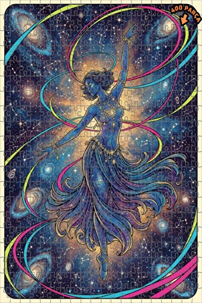 Teona Ahşap Galaxy Dancer Double Layer Framed Wooden Puzzle 400 Pieces 35X35