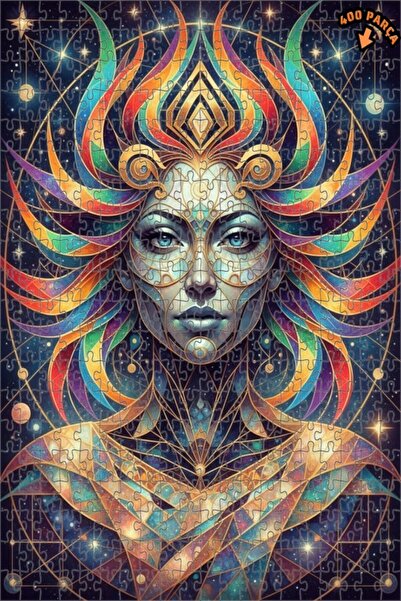 Teona Ahşap لغز خشبي بإطار مزدوج الطبقات بمظهر لوحة زيتية للمرأة الكونية 400 ...