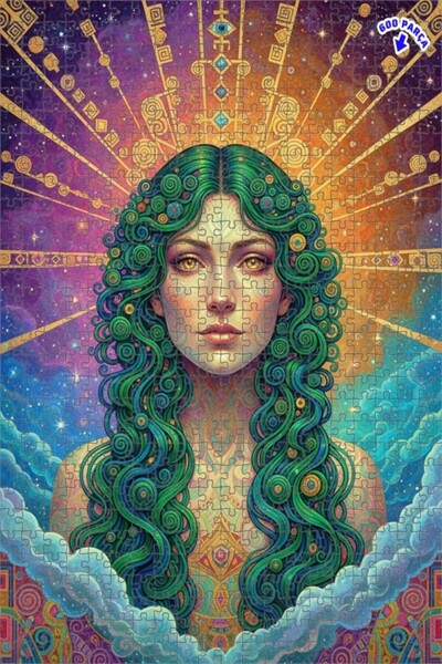 Teona Ahşap لغز خشبي مؤطر بطبقتين بتصميم فني يشبه اللوحات الزيتية للنساء الكو...