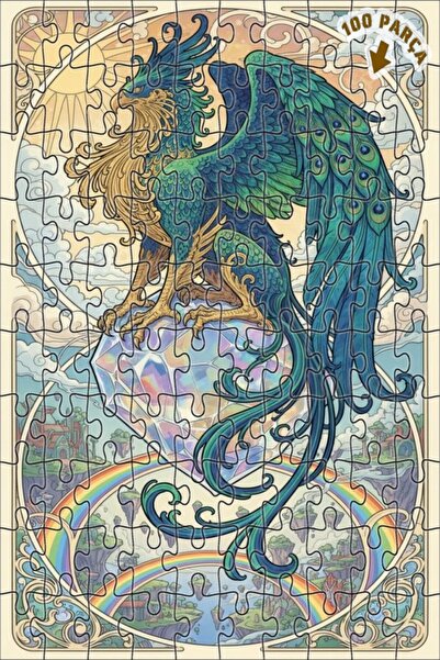 Teona Ahşap لغز خشبي رائع بإطار مزدوج الطبقات من بلاد الطيور الكريستالية 100 ...