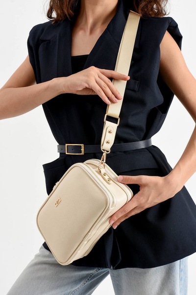 KIRASE High Quality 5-Compartment Lined Long Strap Multi-Useful Crossbody and...