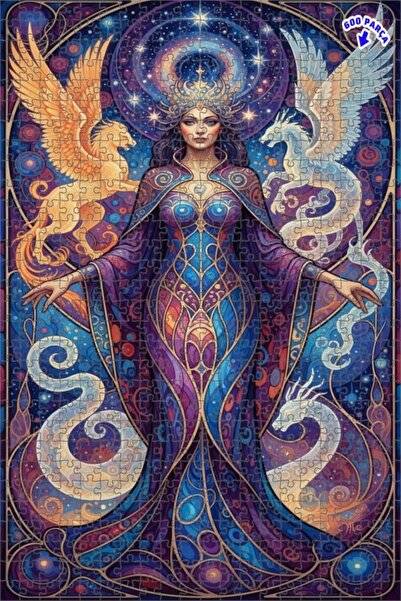 Teona Ahşap لغز خشبي بإطار مزدوج الطبقات من ديمين إيفرين كينغز، 600 قطعة، 50×35