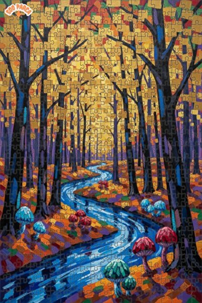 Teona Ahşap لغز خشبي مؤطر بطبقتين من فن الغابة الساحرة 500 قطعة 50x30