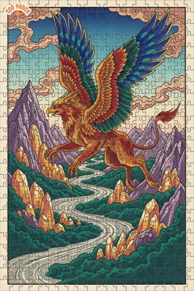 Teona Ahşap لغز خشبي بإطار مزدوج الطبقات بمظهر لوحة زيتية لطائرة غريفين الخيا...