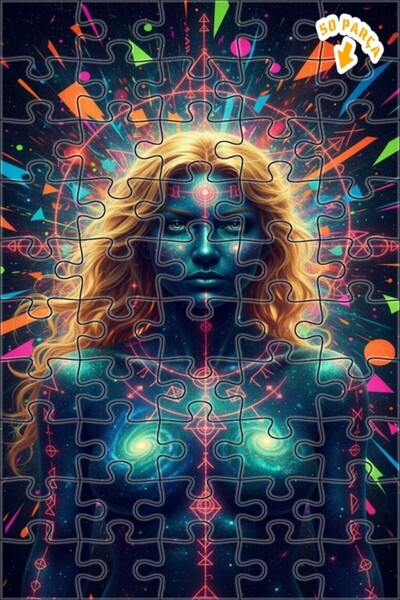 Teona Ahşap لغز خشبي بإطار مزدوج الطبقات بمظهر لوحة زيتية لشخصية فتاة المحارب...