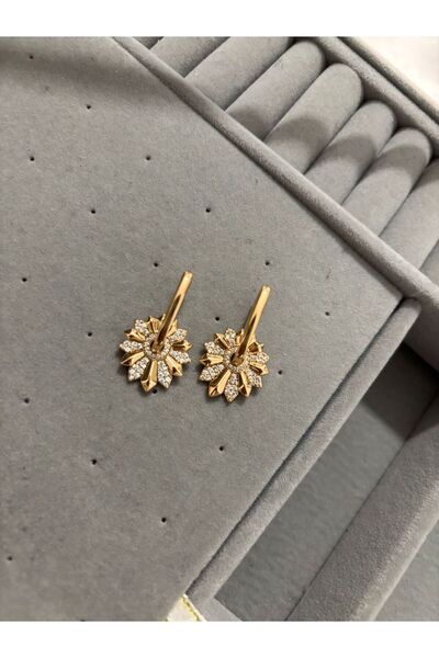 Vip Xuping Rosegold Dikdörtgen - Mini Taşlı Küpe