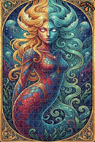 Teona Ahşap لغز خشبي بإطار مزدوج الطبقات بمظهر لوحة زيتية مستوحاة من أسطورة ح...