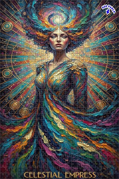 Teona Ahşap لغز خشبي بإطار ذو طابقين بمظهر لوحة زيتية للإمبراطورة السماوية 60...