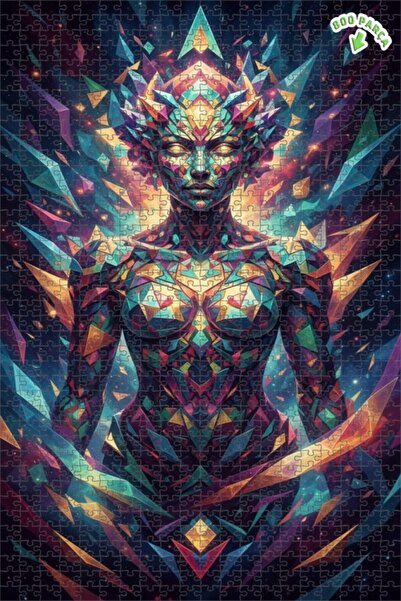 Teona Ahşap لغز فني للنساء بمظهر لوحة زيتية من كريستال الكون 800 قطعة 70×50