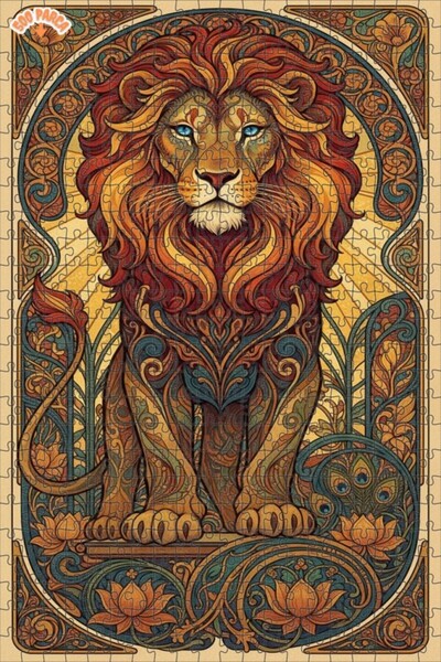 Teona Ahşap The Lion King Artwork Look Double Layer Framed Wooden Puzzle 500 ...