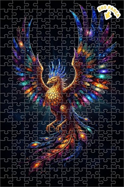 Teona Ahşap لغز خشبي بإطار مزدوج الطبقات بنمط العنقاء الكونية 200 قطعة 25×35