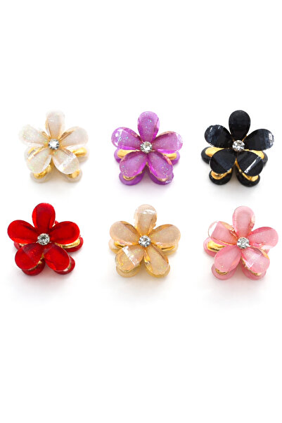 MakeWell Šareni setovi malih kopči sa tri dela i cvetnim figurama