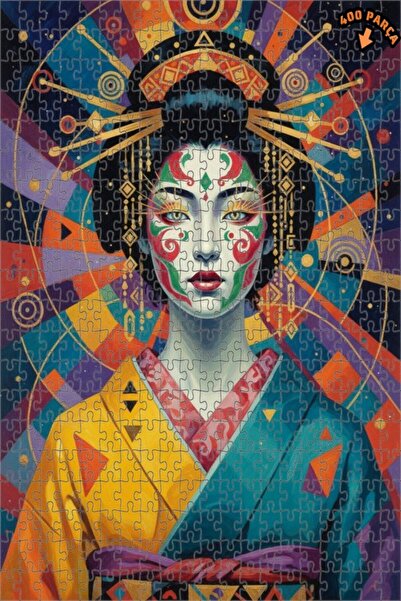 Teona Ahşap لوحة فنية لغيشا بمظهر لوحة زيتية، لغز خشبي بإطار مزدوج الطبقات، 4...