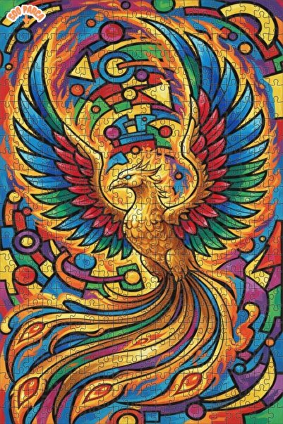 Teona Ahşap لوحة زيتية بتصميم فني حديث على شكل طائر الفينيق السحري، لوحة خشبي...