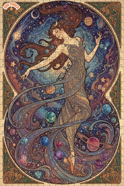 Teona Ahşap لغز خشبي من الفنون الراقية بتصميم ملكة النجوم، لغز خشبي بإطار مزد...