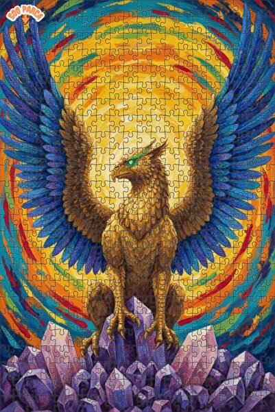 Teona Ahşap لغز فني غامض على شكل غريفين 500 قطعة 50×30