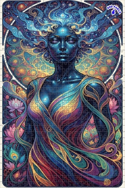 Teona Ahşap لغز خشبي مؤطر بطبقتين بتصميم فني يشبه اللوحات الزيتية لعالم السحر...