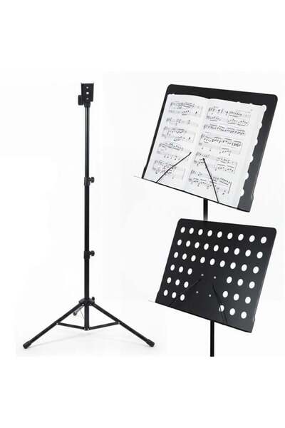 MagicVoice MV-19498 Katlanabilir Tripod Nota Sehpası Perfore Standı Konser Or...