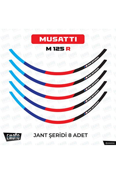 EMOTO REKLAM MUSATTI M 125 R MSPORT STICKER SET - JANT ALANI