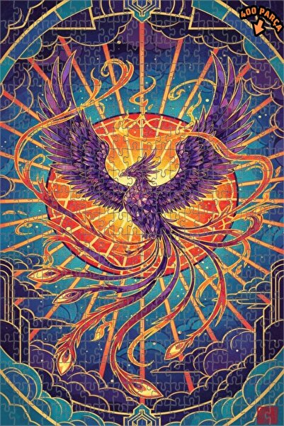 Teona Ahşap ألغاز فنية على شكل أجنحة اللهب، طائر العنقاء الأسطوري، بمظهر الأل...