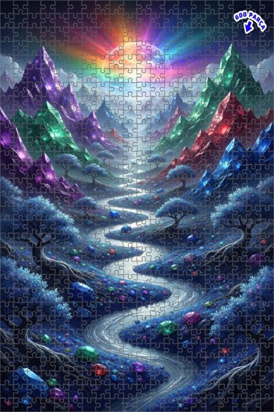 Teona Ahşap لغز خشبي بإطار مزدوج الطبقات من غوركي م كريستال فالي 600 قطعة 50x35