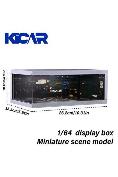 Choice6 Black 1/64 Model Parking Space Car Parking Space with lights Simulate...