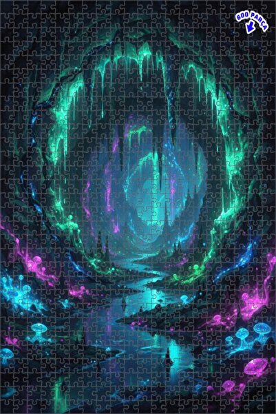 Teona Ahşap لغز خشبي للغابة الكريستالية السحرية 600 قطعة 50x35