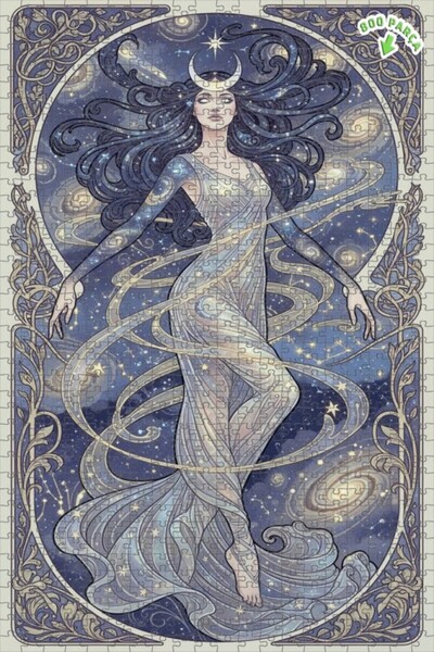 Teona Ahşap لغز خشبي مؤطر بطبقتين بمظهر الألوان المائية لملكة السماء 800 قطعة...