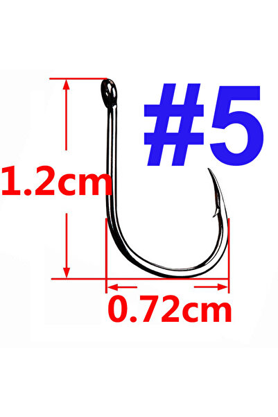 facifa خطافات صيد سمك الشبوط من نوع إيسيما، مقاس 5، 100 قطعة، خطافات دائرية م...