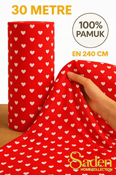 SADEN HOME 30 Metre DESENLİ Nevresimlik Kumaş - Çarşaflık Kumaş En:240 Cm (1 ...