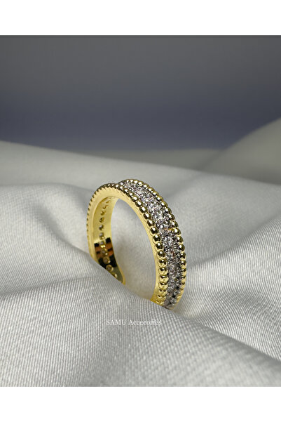 Samu Accessories خاتم فولاذي مرصع بالحجارة مع حلقة قابلة للتعديل - مرصع بالخر...